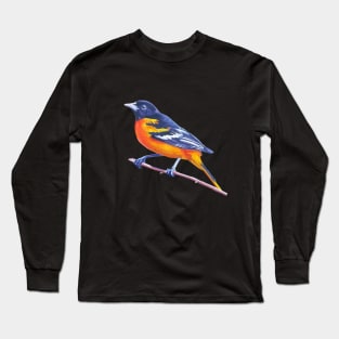 Baltimore Oriole - bird painting (no background) Long Sleeve T-Shirt